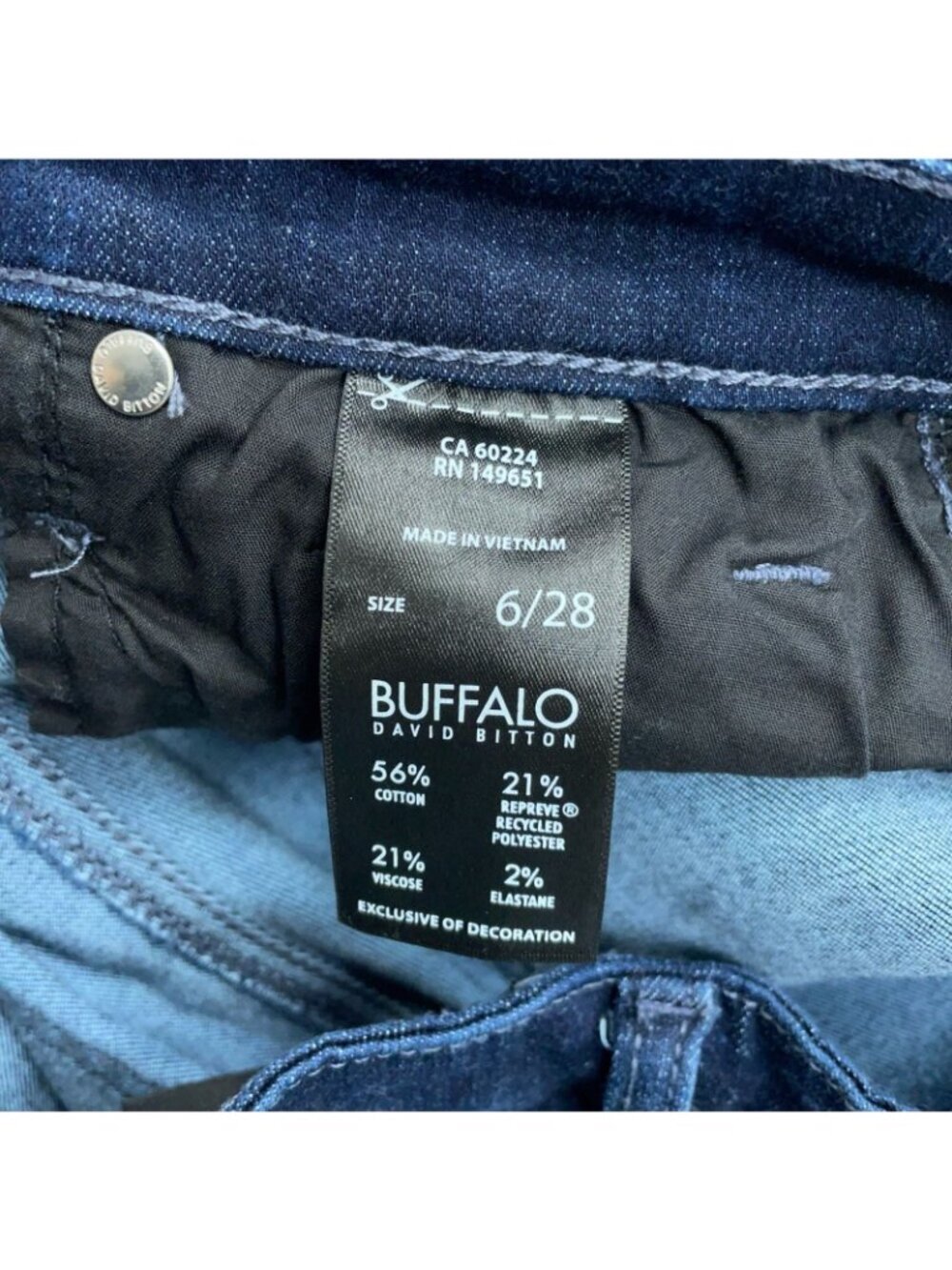 Buffalo David Bitton Women's 6/28 Alyssa High-Rise Straight Leg Stretch B0686 - Picture 9 of 14